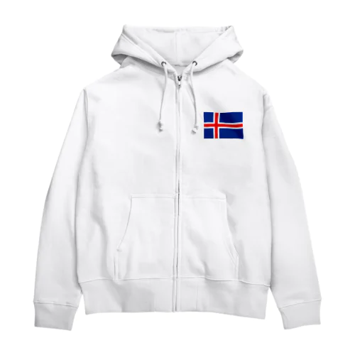 アイスランド 国旗 Iceland flag フラッグ Zip Hoodie