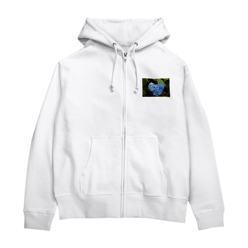 ハート紫陽花 Zip Hoodie