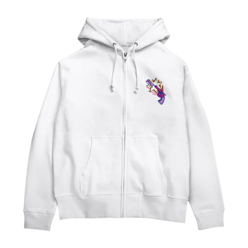 おもちゃのピストル-カラフル Zip Hoodie