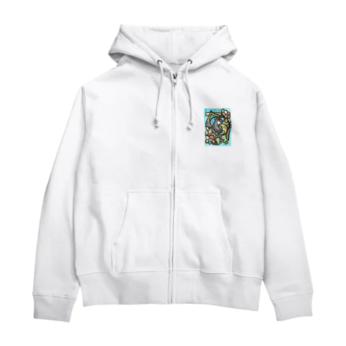 猫モデル Zip Hoodie