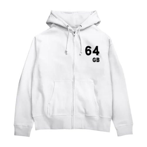 64GBってなんやねん Zip Hoodie