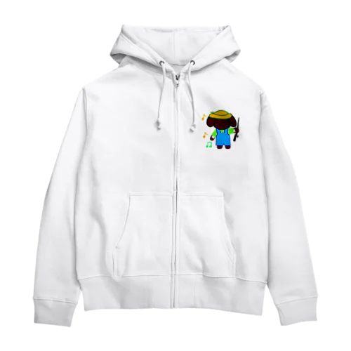 かんちゃん釣りに行った Zip Hoodie