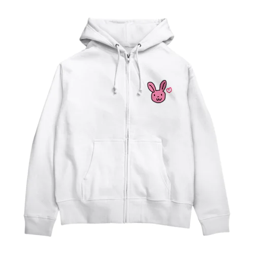 シンプルうさちゃ Zip Hoodie