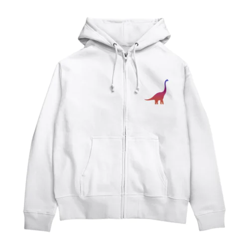 グラデーションダイナソー（プラキオザウルス） Zip Hoodie