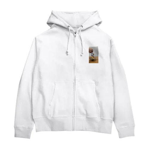 エスプレッソとアイスを Zip Hoodie