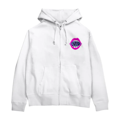 ENOUGH IS ENOUGH! MOUTH PINK Zip Hoodie