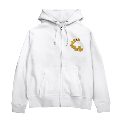 アヒル急カーブ Zip Hoodie