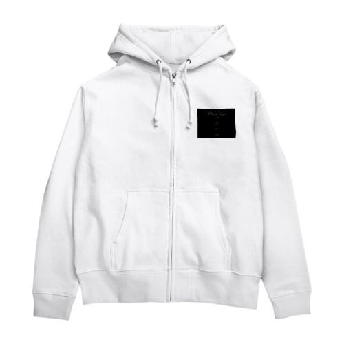 しろうさぎカフェ（Black） Zip Hoodie