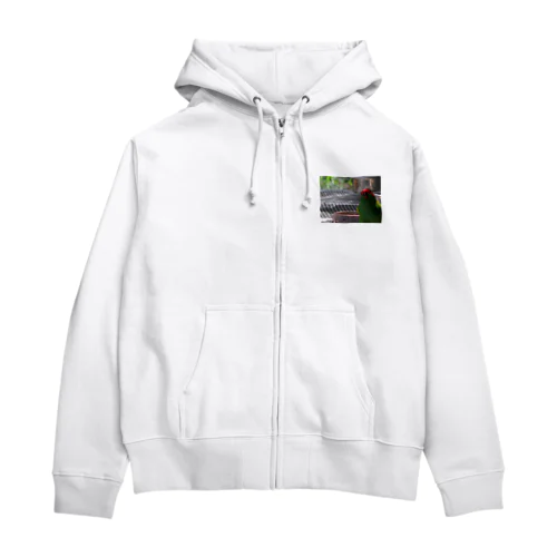 のぞき見バード Zip Hoodie