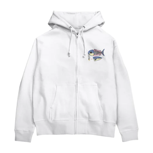 さばかれた魚 Zip Hoodie