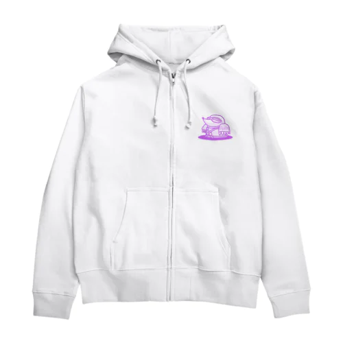 もぐう（紫） Zip Hoodie