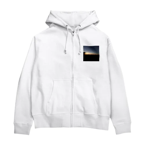 夜が朝に溶ける瞬間 Zip Hoodie