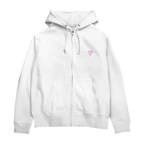 らくがきだいやもんど ぴんく Zip Hoodie