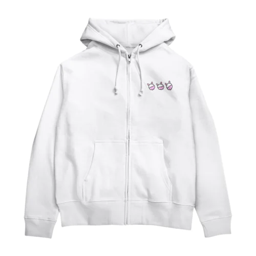 おこめなのかうさぎなのははっきりしないくらいがいいよ。 Zip Hoodie