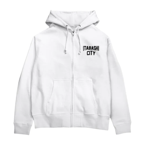 板橋区 ITABASHI CITY ロゴブラック Zip Hoodie