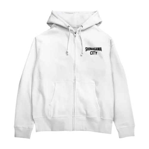 品川区 SHINAGAWA CITY ロゴブラック Zip Hoodie