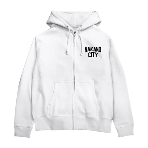 中野区 NAKANO CITY ロゴブラック Zip Hoodie