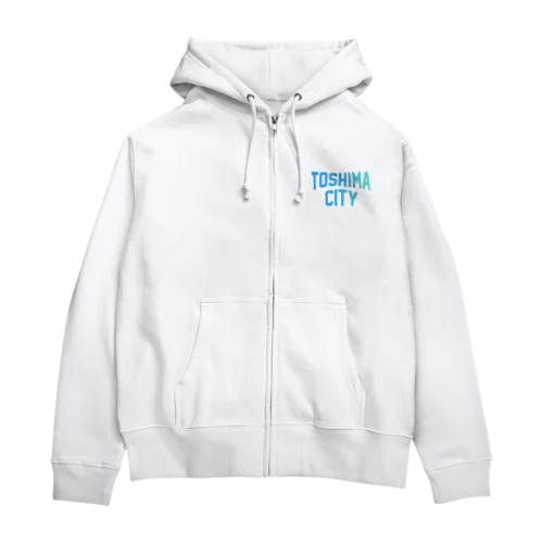 豊島区 TOSHIMA CITY ロゴブルー Zip Hoodie