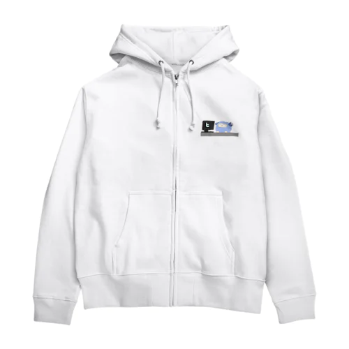 作業中のヒツグラマー Zip Hoodie