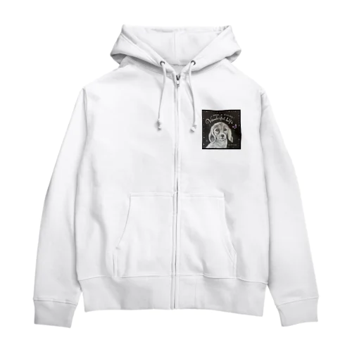 黒板わんにゃん　ダックス Zip Hoodie