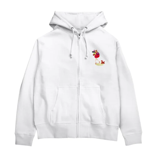 Lady＆Poodle Zip Hoodie