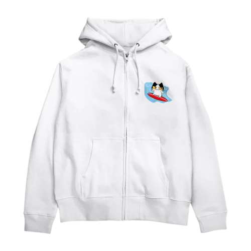 ねこサーフィン Zip Hoodie