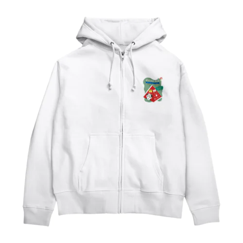 三角牛乳パックレオ Zip Hoodie