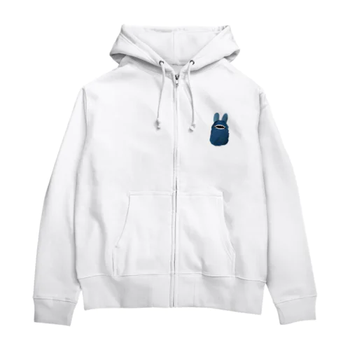 噛まれたら痛そうな青いやつ Zip Hoodie