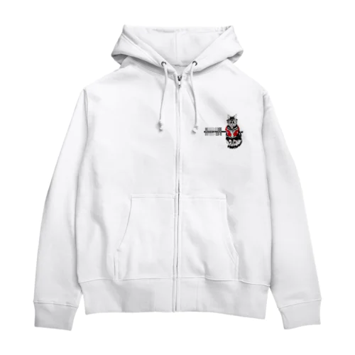 ネコ×ヘッドフォン×眼鏡 Zip Hoodie