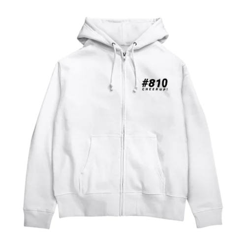 #810 ジップパーカー(ロゴ ブラック) Zip Hoodie