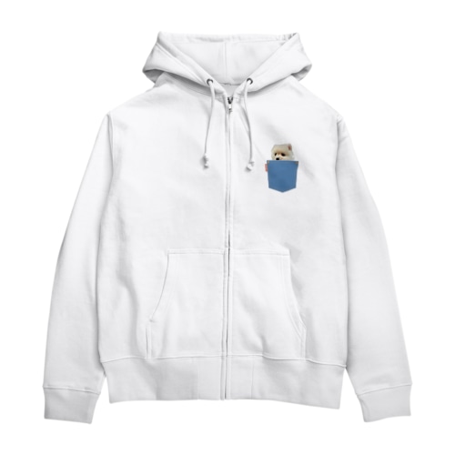 ポメラニアンのポメくん Zip Hoodie