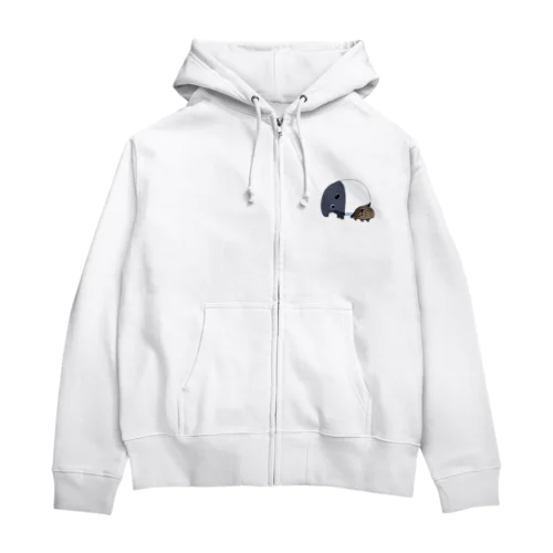 マレーバクのまれちゃん。 Zip Hoodie