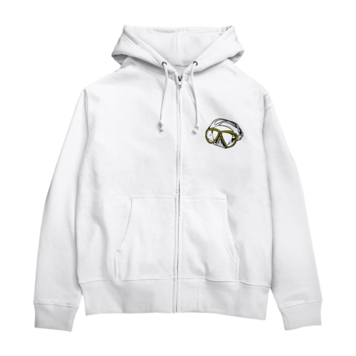 スキューバマスク　カーキ Zip Hoodie