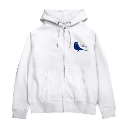 インコシルエット（ロゴ） Zip Hoodie