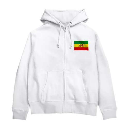 RASTAFARI LION FLAG-エチオピア帝国の国旗- Tシャツ ジップパーカー
