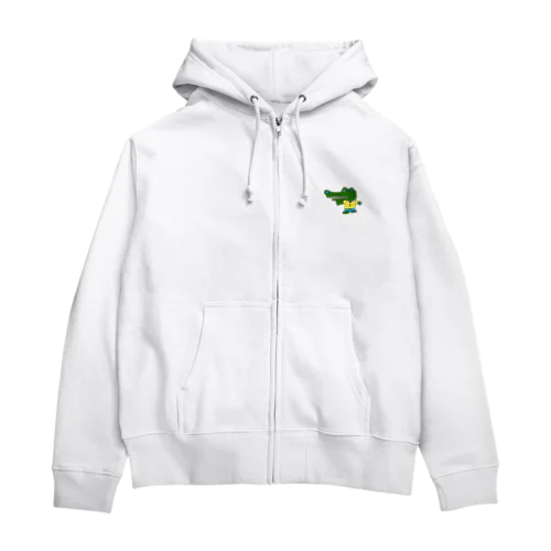 眠たいワニくん Zip Hoodie