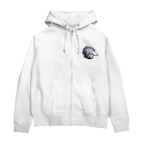 座るハシビロコウさん Zip Hoodie