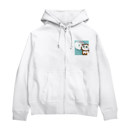 ねこぎちゃん　～ギター柄の猫～ Zip Hoodie