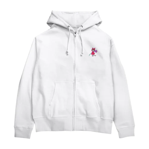 Crying cat Zip Hoodie