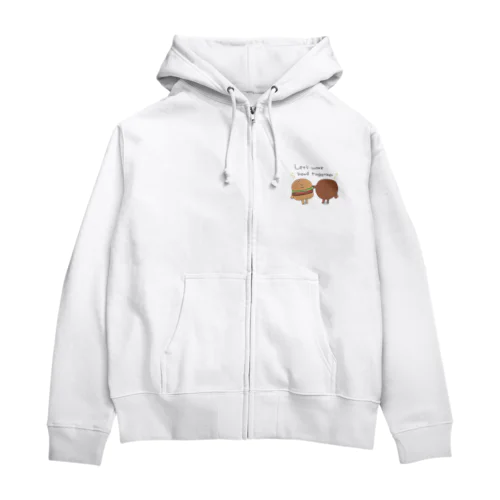 だいずき！ハンバーガー Zip Hoodie