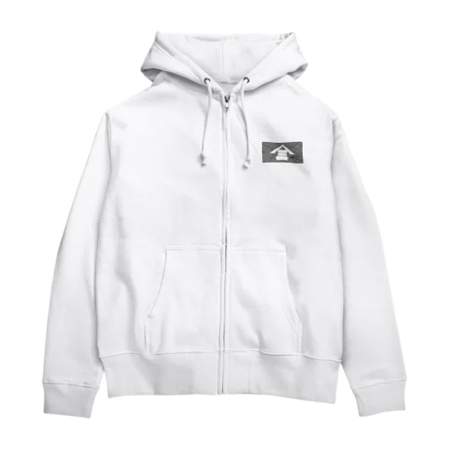 ダズル山三White Zip Hoodie