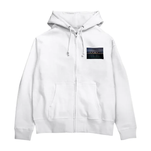 夜の電車 Zip Hoodie