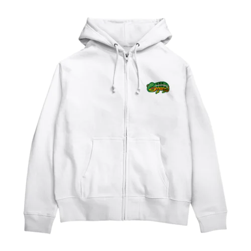 カメレオンのカメ田くん Zip Hoodie