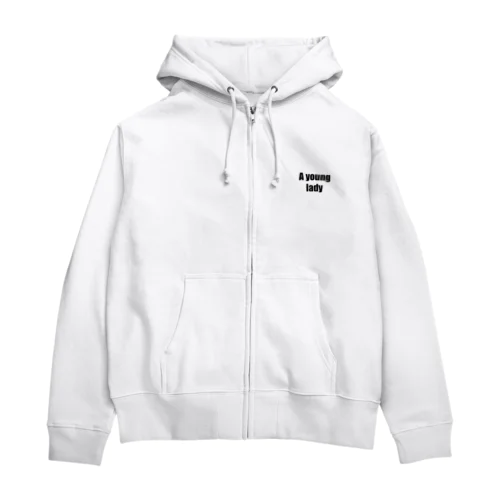 A young lady Zip Hoodie