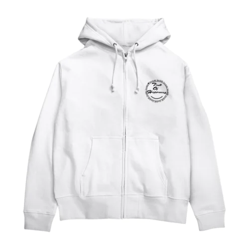 Time of happiness (ブラックロゴ) Zip Hoodie