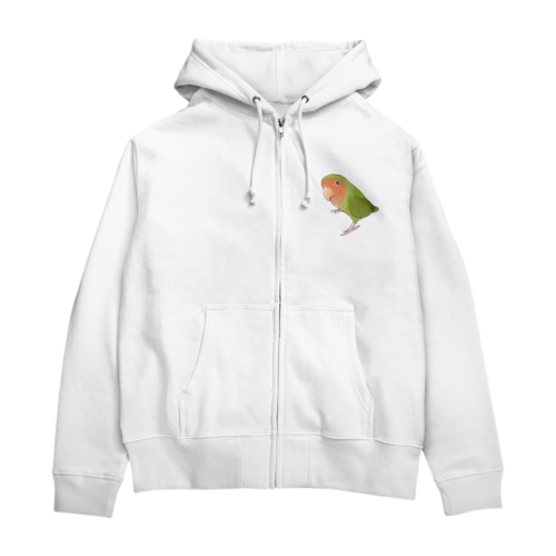 見つめるコザクラインコちゃん【まめるりはことり】 Zip Hoodie