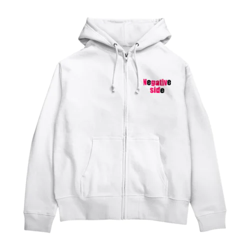 Negative side Zip Hoodie