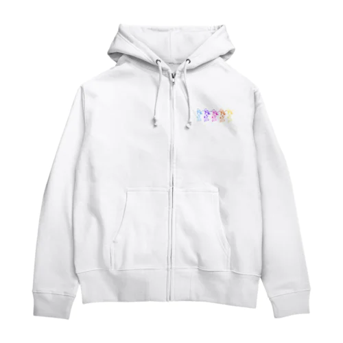 歌川国芳　踊る猫又　ネオンカラー版 Zip Hoodie