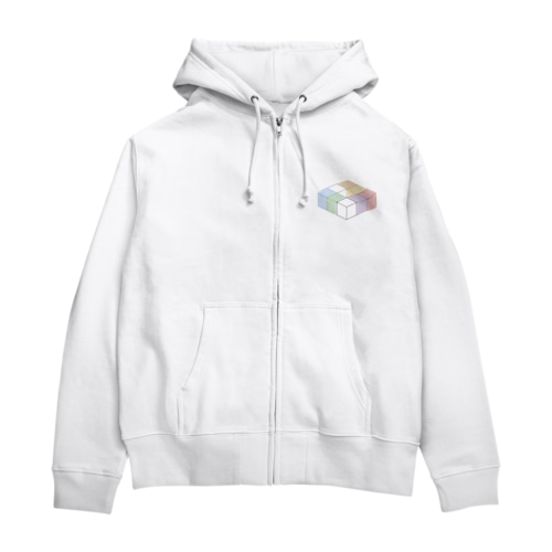 color cube Zip Hoodie