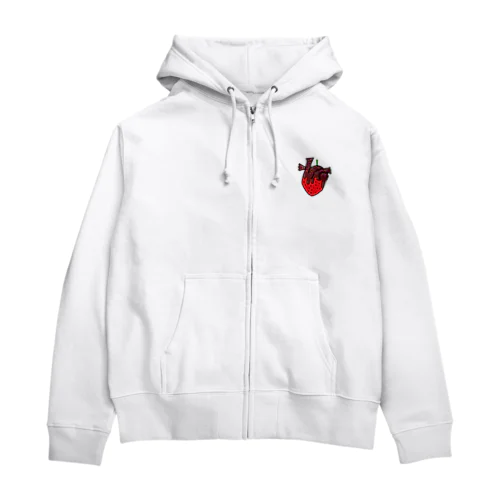 Heart with strawberry chocolates Zip Hoodie